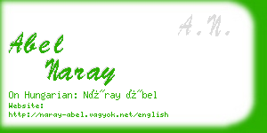 abel naray business card